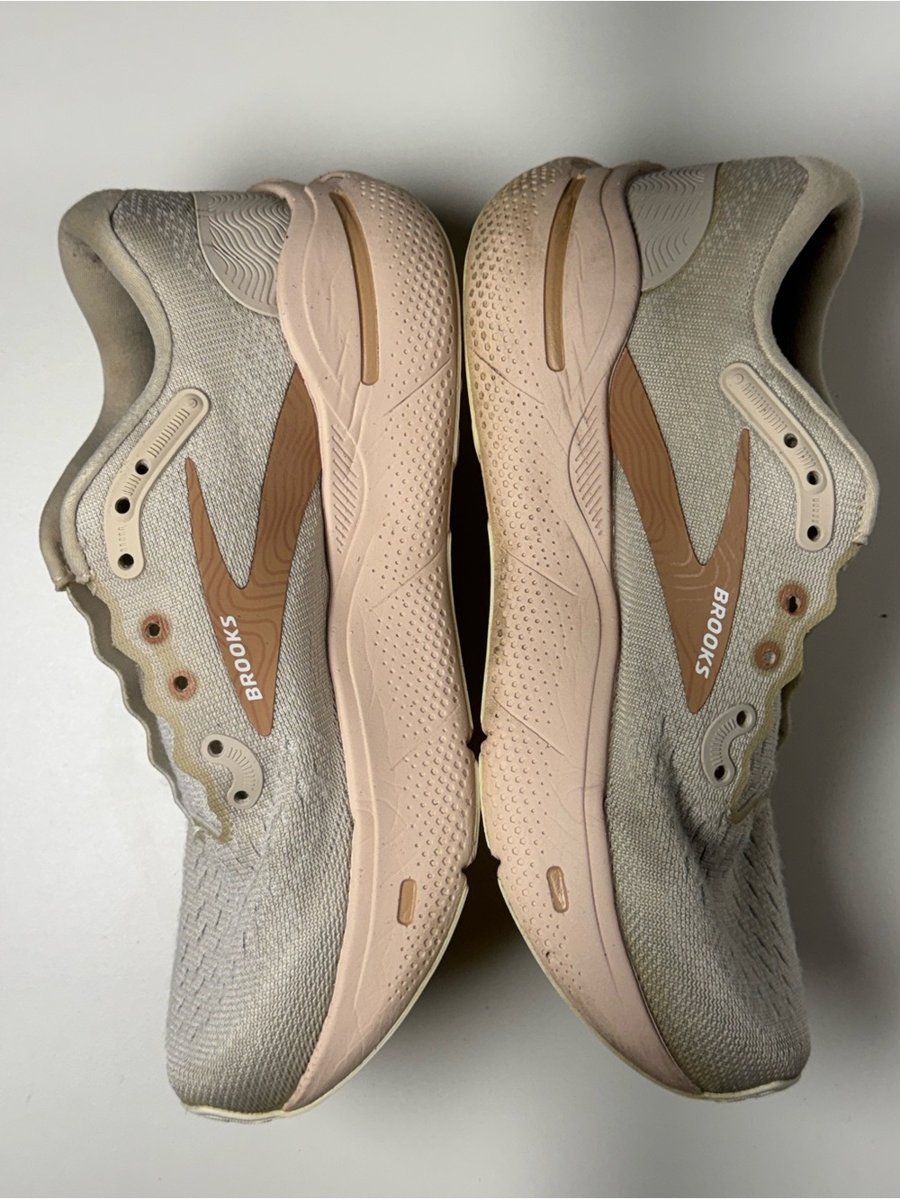 Brooks Women’s Athletic Shoes — Beige with Tan Accents